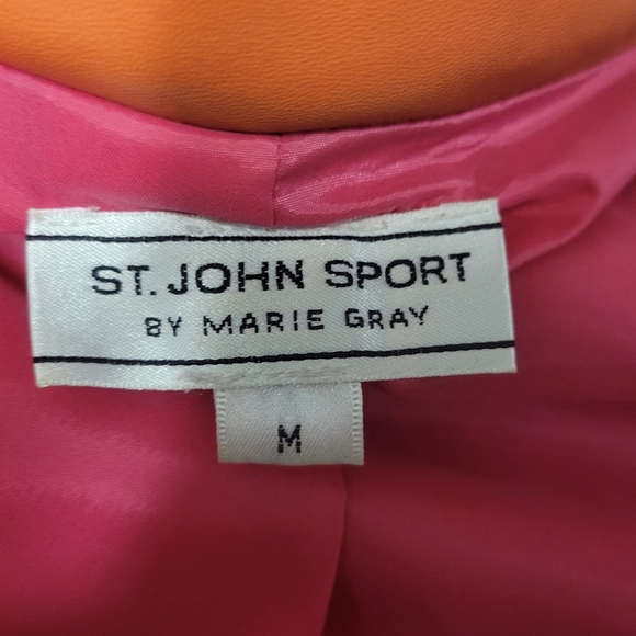 St. John Sport by Marie Gray Leather Jacket - Picture 5 of 11